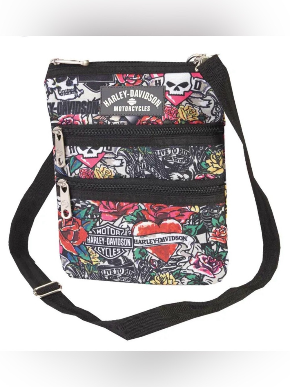 Harley-Davidson Tattoo Print X-Body Crossbody Sling Bag